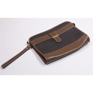 Dunhill Vintage Black Pebble Grain Leather Small Clutch Bag